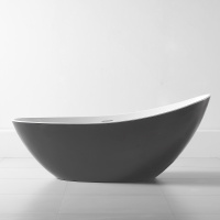 Акриловая ванна ABBER AB9233G серая - Gidratop.ru изображение