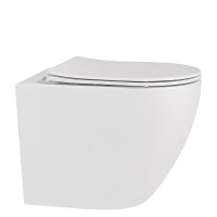 Унитаз ABBER Bequem AC1111 приставной белый, безободковый - Gidratop.ru изображение