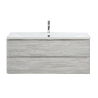 ALBANO База под раковину подвесная с двумя выкатными ящиками, Rovere Vintage Bianco, 1200x450x500, ALBANO-1200-2C-SO-RVB - Gidratop.ru изображение