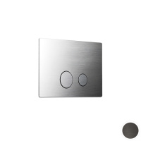 Newform X-STEEL 316 Клавиша смыва для унитаза, двойная, для систем инсталляций GEBERIT SIGMA 8 & SIGMA 12, цвет: PVD Brushed gun metal - Gidratop.ru изображение