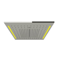 GESSI COLOUR верхний душ 500х500 мм., встраиваемый в потолок, 3 режима, хромотерапия, внешняя часть, цвет Mirror Steel