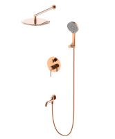 Душевая система встраиваемая WONZON & WOGHAND TOR, Розовое золото (WW-88939073-RG) - Gidratop.ru изображение