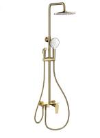 Душевая система с техническим душем WONZON & WOGHAND, Брашированное золото (WW-A30874-BG) - Gidratop.ru изображение