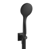 Gessi Emporio shower душевой комплект, состоящий из вывода воды, держателя, шланга 1,50 м и лейки, цвет: Black XL - Gidratop.ru изображение