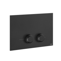GESSI VENTI20 клавиша смыва для унитаза двойная, для инсталляций Geberit Sigma8 и Sigma12, цвет черный матовый - Gidratop.ru изображение