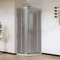 Душевой уголок City VSQ-5CT900MT, 900*900, хром, стекло текстурное - Gidratop.ru изображение