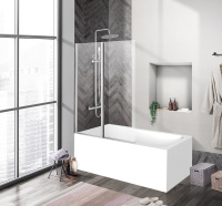 Душевая шторка на ванну BelBagno UNO-V-2-110/150-C-Cr - Gidratop.ru изображение