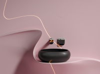 Умывальник чаша накладная круглая (цвет Черный Матовый) Element 360x360x120мм