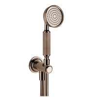 GESSI VENTI20 комплект для душа с ручным душем, шлангом 1500 мм., держателем с подводом воды, цвет Copper PVD