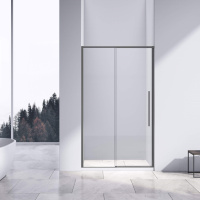 Душевая дверь Slim-N VDS-4SN140CLGM, 1400, вороненая сталь, стекло прозрачное - Gidratop.ru изображение