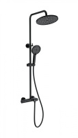 Душевая система с термостатом WONZON & WOGHAND MUSE Corno, Черный матовый (WW-B2091-A-MB) - Gidratop.ru изображение