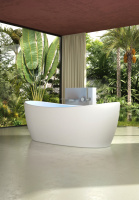 Ванна Solid Surface Vincea VBT-6S03MW, 1700*800*630, белый мат., слив-перелив в комплекте - Gidratop.ru изображение