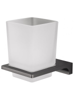 Стакан для зубных щеток с держателем WONZON & WOGHAND ECLIPSE, Темный графит (WW-9121-BGM)