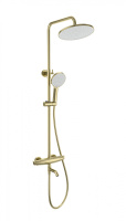 Душевая система с термостатом WONZON & WOGHAND CAPSULE, Брашированное золото (WW-B3031-A2- BG) - Gidratop.ru изображение