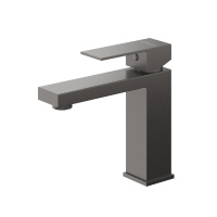 SLIDER-LS-GM Смеситель для раковины однорычажный с донным клапаном, оружейная сталь - Gidratop.ru изображение