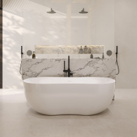 Ванна из искусственного камня ABBER Stein AS9604 белая матовая - Gidratop.ru изображение