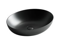 Умывальник чаша накладная овальная (цвет Черный Матовый) Element 520x395x130мм