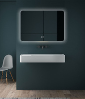 Зеркало LED VLM-3BE800-2 800х600 c сенсорным выключателем и диммером, антизапотевание - Gidratop.ru изображение