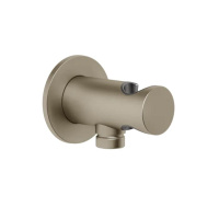 Gessi Ingranaggio держатель для душевой лейки с выводом воды, цвет:Finox Brushed Nickel - Gidratop.ru изображение