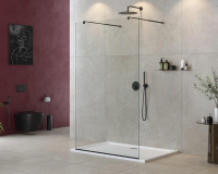 душевая перегородка CEZARES LIBERTA-L-2-110-C-NERO - Gidratop.ru изображение