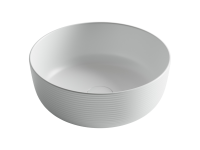 Раковина накладная круглая 356x356x135, цвет белый матовый