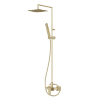 PORTA-CD-SR Душевая колонна со смесителем для верхнего и ручного душа, верхний душ из нержавеющей стали, исполнение sunrise