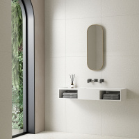 Раковина из искусственного камня Vincea VWB-6S212MW, 1200*400*200, подвесная, цвет белый матовый - Gidratop.ru изображение