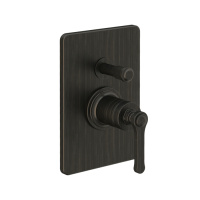 GESSI VENTI20 смеситель встраиваемый, однорычажный, с переключателем на 2 положения, внешняя часть, цвет Aged Bronze - Gidratop.ru изображение