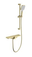 Смеситель для ванны с душем WONZON & WOGHAND Onix, Брашированное золото (WW-B2551-A-BG) - Gidratop.ru изображение