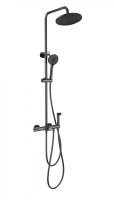 Душевая система с техническим душем и термостатом WONZON & WOGHAND, Темный графит (WW-B3097-A-BGG) - Gidratop.ru изображение