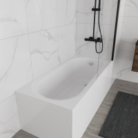 Ванна акриловая Vincea VBT-2B150-FR с каркасом 1500*700*480, пристенная, цвет белый - Gidratop.ru изображение