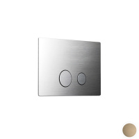 Newform X-STEEL 316 Клавиша смыва для унитаза, двойная, для систем инсталляций GEBERIT SIGMA 8 & SIGMA 12, цвет: PVD Brushed pale gold - Gidratop.ru изображение