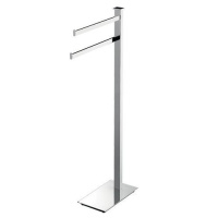 Colombo Units Стойка с 2 полотенцедержателями, высота 86 см, цвет: хром - Gidratop.ru изображение