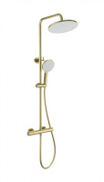 Душевая система с термостатом WONZON & WOGHAND INN 1, Брашированное золото (WW-B3013-T1-BG) - Gidratop.ru изображение