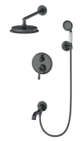 Душевая система встраиваемая WONZON & WOGHAND STEAM, Темный графит (WW-88939008-BGM) - Gidratop.ru изображение