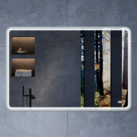 Зеркало LED VLM-3MA120-2 1200х800 c сенсорным выключателем и диммером, антизапотевание - Gidratop.ru изображение