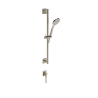 Gessi Emporio shower штанга в комплекте с душевой лейкой, шланг 1,50 м и вывод воды, цвет: Finox Brushed Nickel