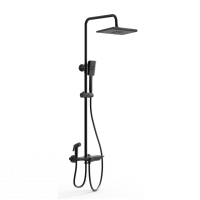 Душевая система с термостатом WONZON & WOGHAND, Черный матовый (WW-B3310-MB) - Gidratop.ru изображение