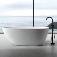 Ванна из искусственного камня ABBER Dortmund AM9911 белая матовая - Gidratop.ru изображение