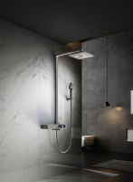 Душевая стойка Inspire VSFS-3I13TGM термостатическая с изливом, вороненая сталь - Gidratop.ru изображение