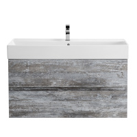 MOLVENO 46 База под раковину подвесная с двумя выкатными ящиками, Legno Grigio, 1000x460x500, MOLVENO 46-100-2C-SO-LG - Gidratop.ru изображение