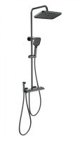 Душевая система с техническим душем и термостатом WONZON & WOGHAND MUSE Piano, Темный графит (WW-B4132-A-BGG) - Gidratop.ru изображение