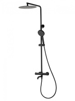 Душевая система с термостатом WONZON & WOGHAND STICK, Черный матовый (WW-88739903-MB) - Gidratop.ru изображение