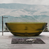 Прозрачная ванна ABBER Kristall AT9702Vesuvian оливковая - Gidratop.ru изображение