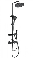 Душевая система с гигиеническим душем и термостатом WONZON & WOGHAND SOLID, Черный матовый (WW-C3011-A1-MB) - Gidratop.ru изображение