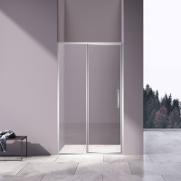 Душевая дверь Slim 8mm VDP-4SL120CL, хром, стекло прозрачное - Gidratop.ru изображение