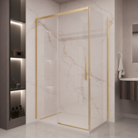 Душевой уголок Stella VSR-1ST9015CLG, 1500*900, брашированное золото, стекло прозрачное