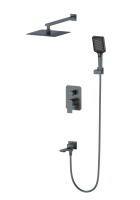 Душевая система встраиваемая WONZON & WOGHAND DIAMOND, Темный графит (WW-88939011-BGM) - Gidratop.ru изображение