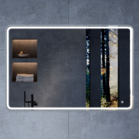 Зеркало LED VLM-3VC120 1200х800 c сенсорным выключателем и диммером - Gidratop.ru изображение