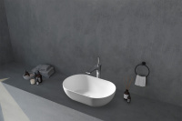 Раковина накладная ABBER Stein AS2611 белая матовая - Gidratop.ru изображение